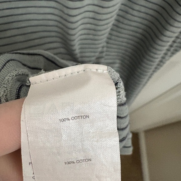 J. Crew Green and Black Striped Short Sleeve Tee - Picture 5 of 5